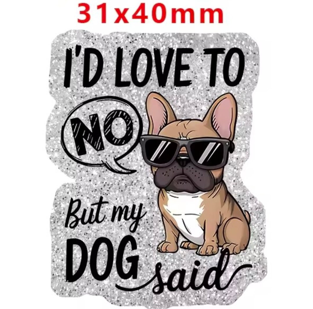 Glitter Acrylic Flatback- Acrylic Planer Resin Charm Animal Sarcastic