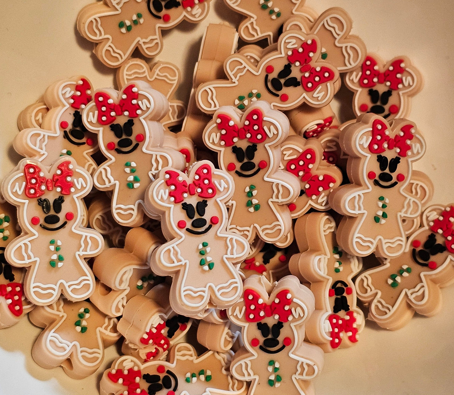 1 Count Focal Bead Minnie mouse ginger bread
