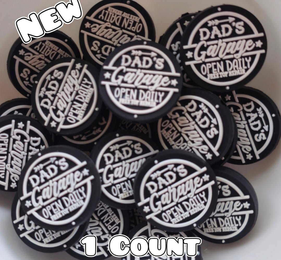 New 1 Count Focal Bead Dads Garage Open Daily For Toy Repair