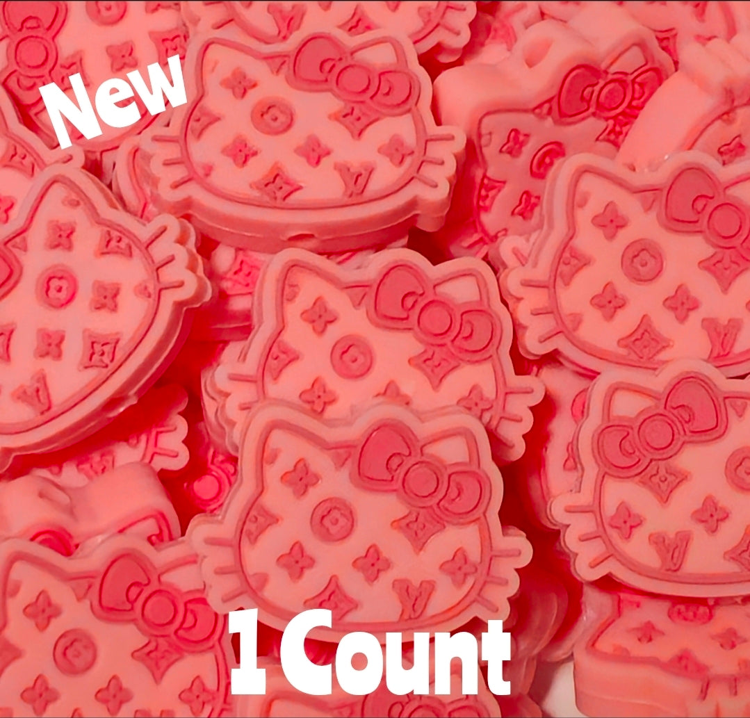 New 1 Count Focal Bead Luxury HK Pink