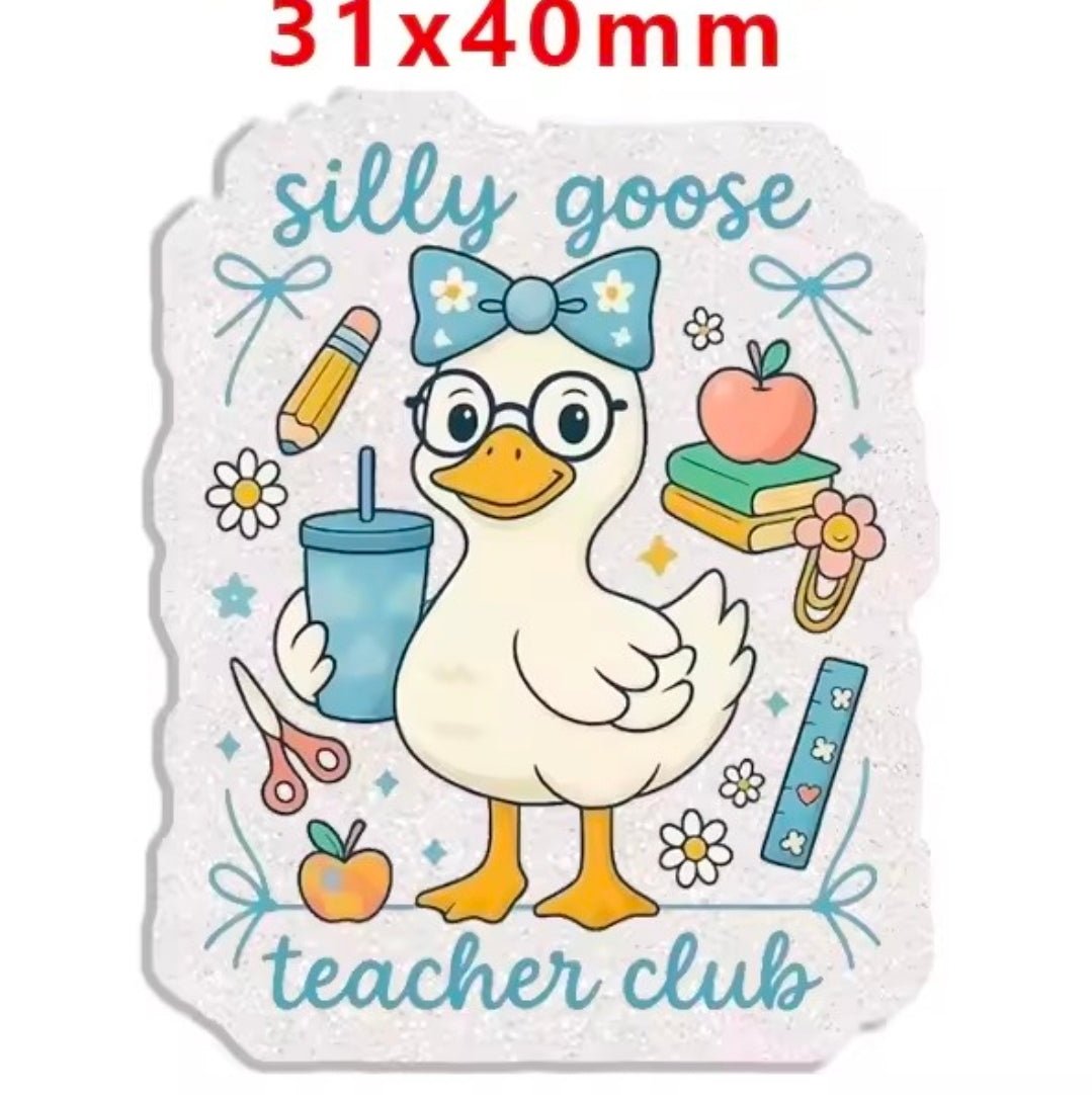 Glitter Acrylic Flatback- Acrylic Planer Resin Charm School
