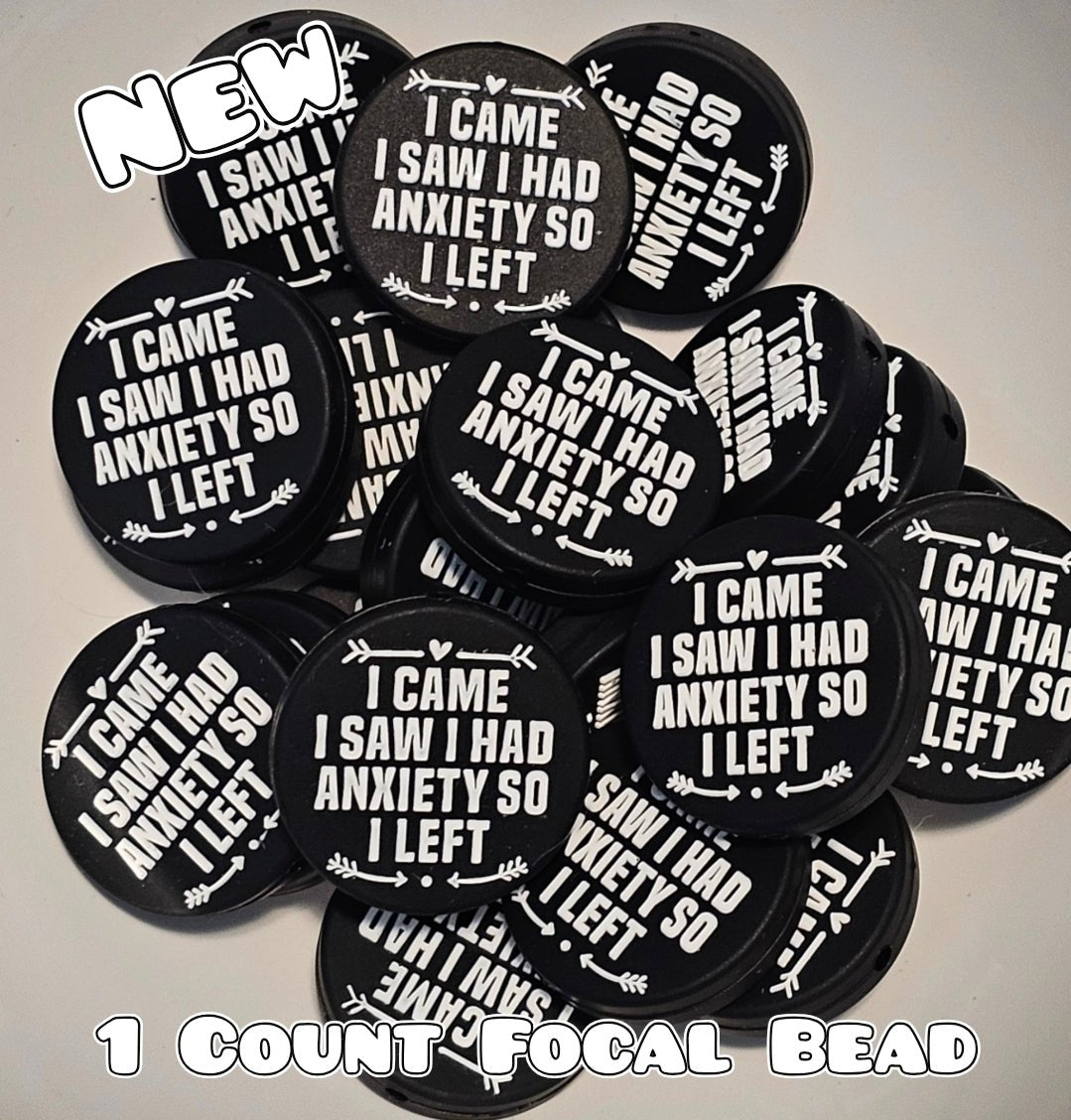 New 1 Count Focal Bead Anxiety
