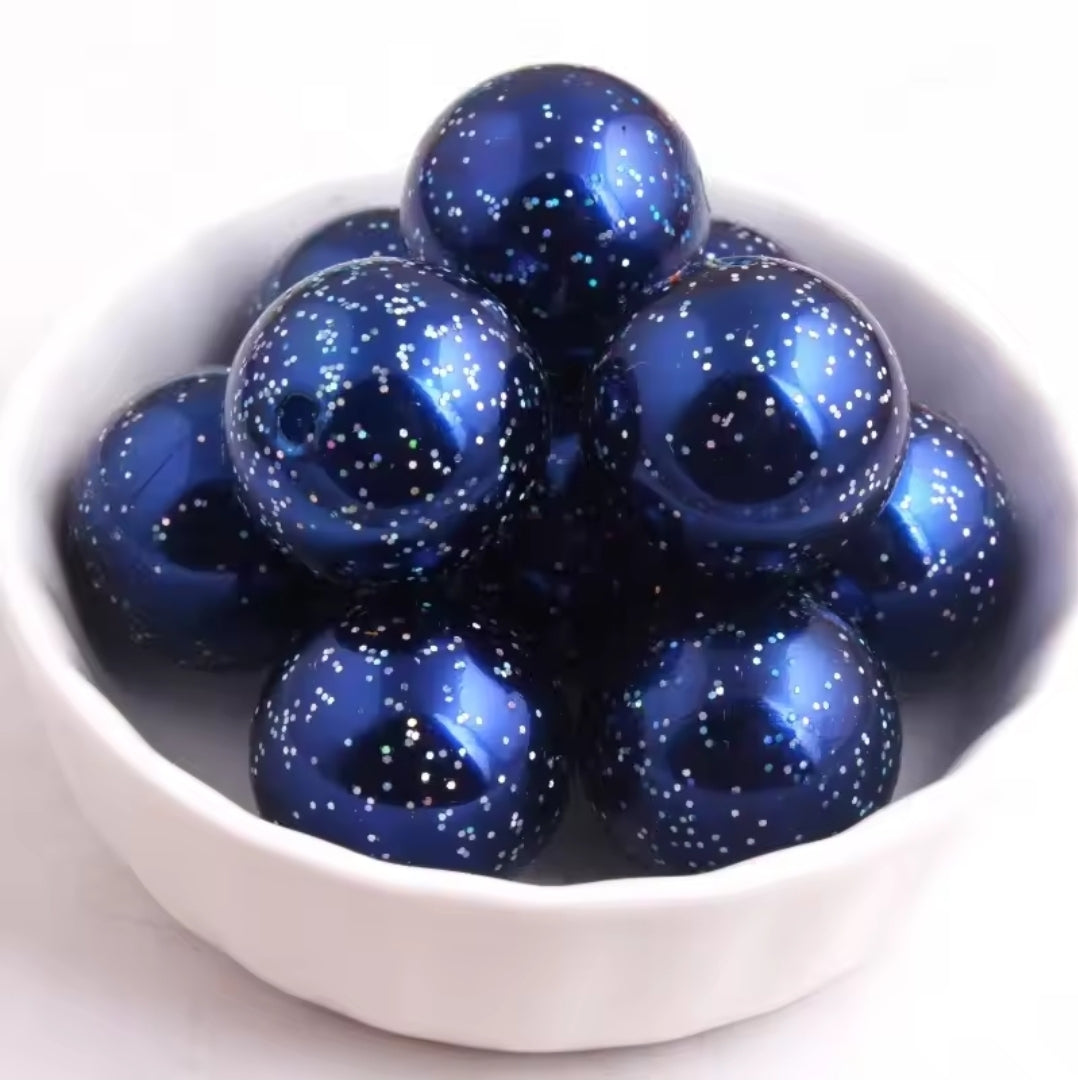 New Colors 1 Count GLITTER 20MM Acrylic Beads Craft Supplies