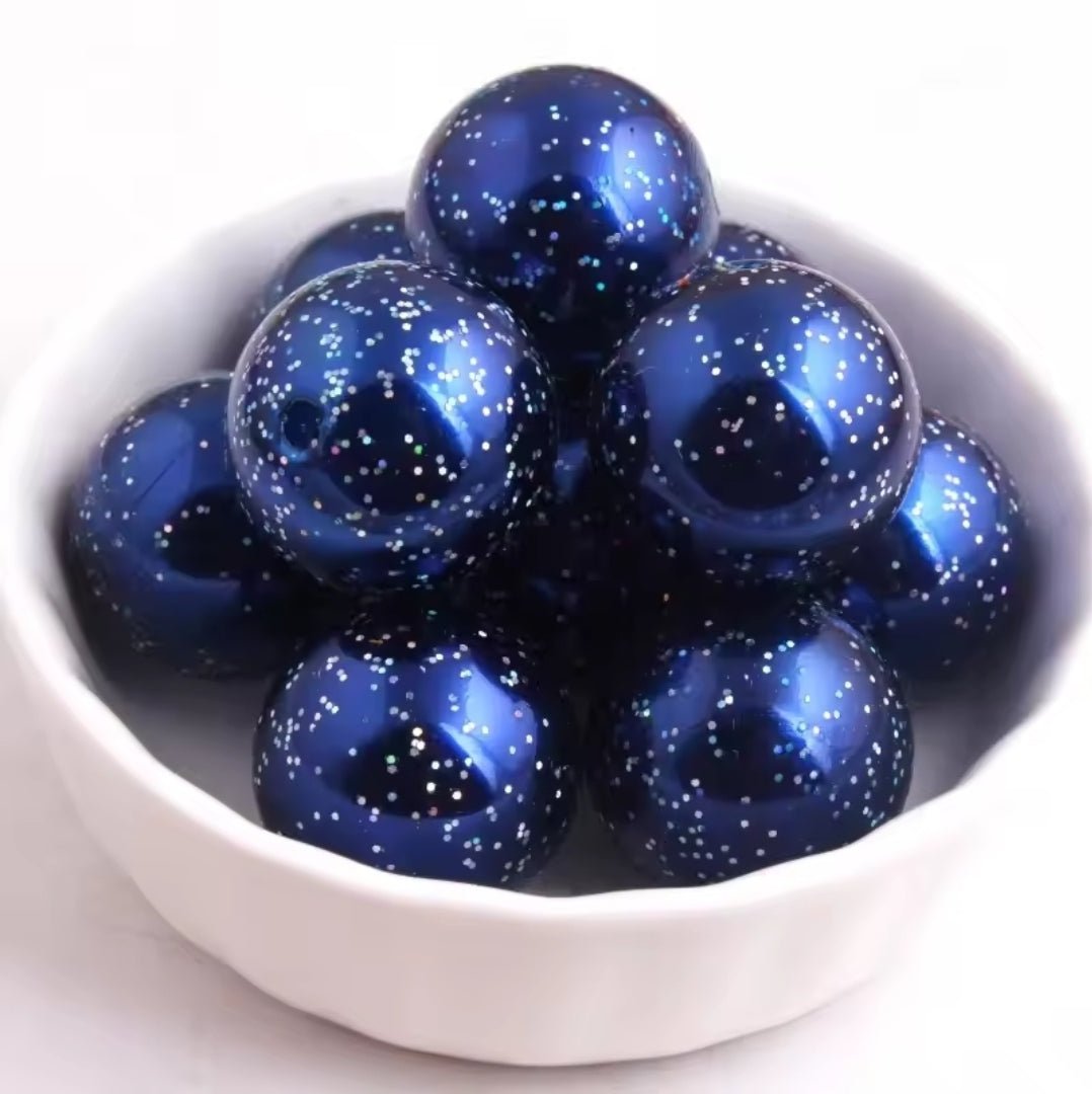 New Colors 1 Count GLITTER 20MM Acrylic Beads Craft Supplies