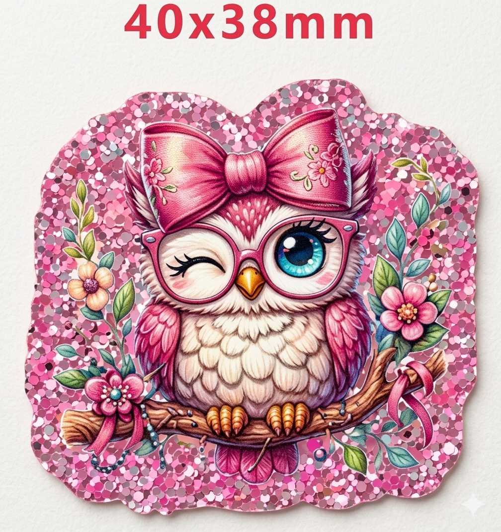 Glitter Acrylic Flatback- Acrylic Planer Resin Charm Animals