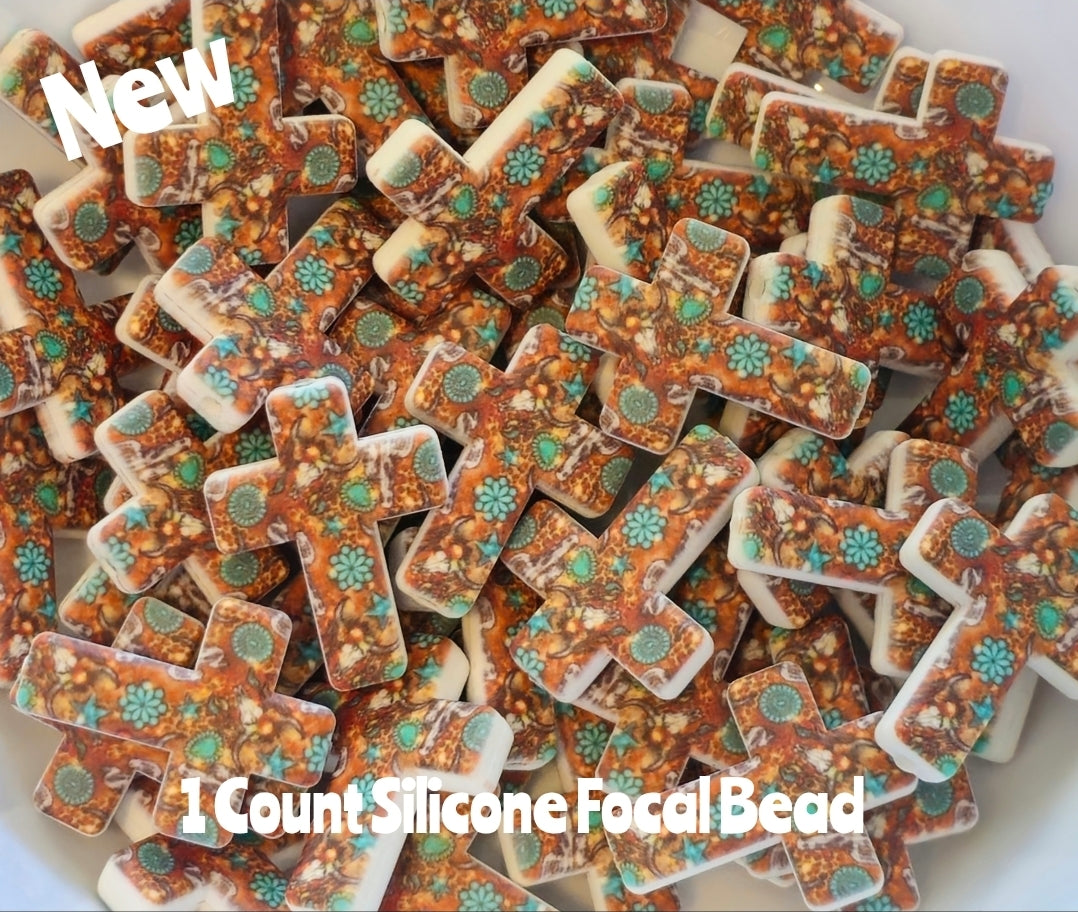 New Country Cross Focal Beads 1 Count DIY Bead Supplies