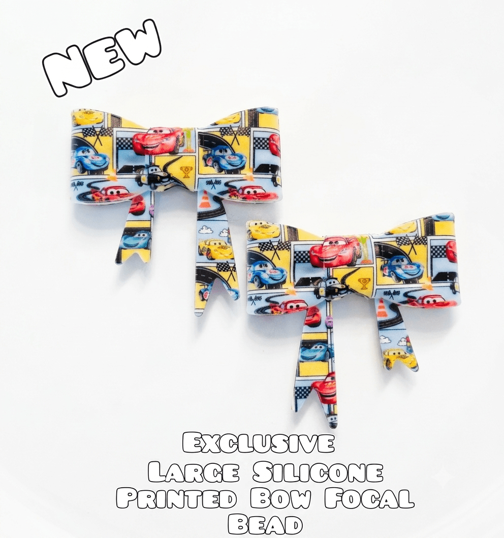 1 Count New Release Silicone Focal Bead Bow Exclusive CARS