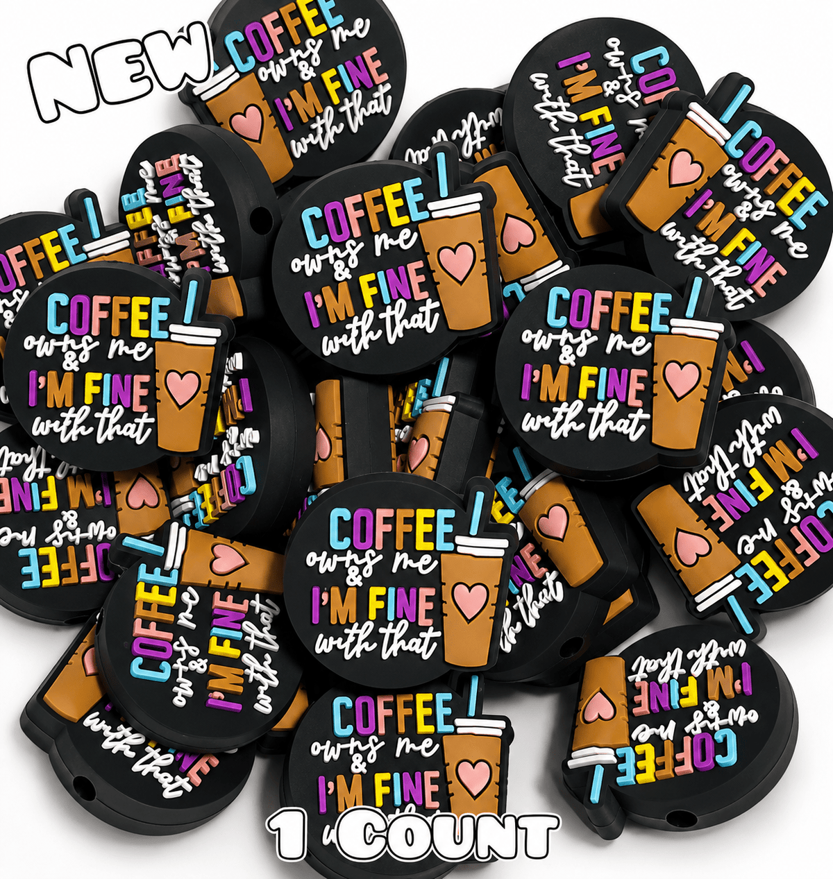 1 Count Focal Bead coffee own me