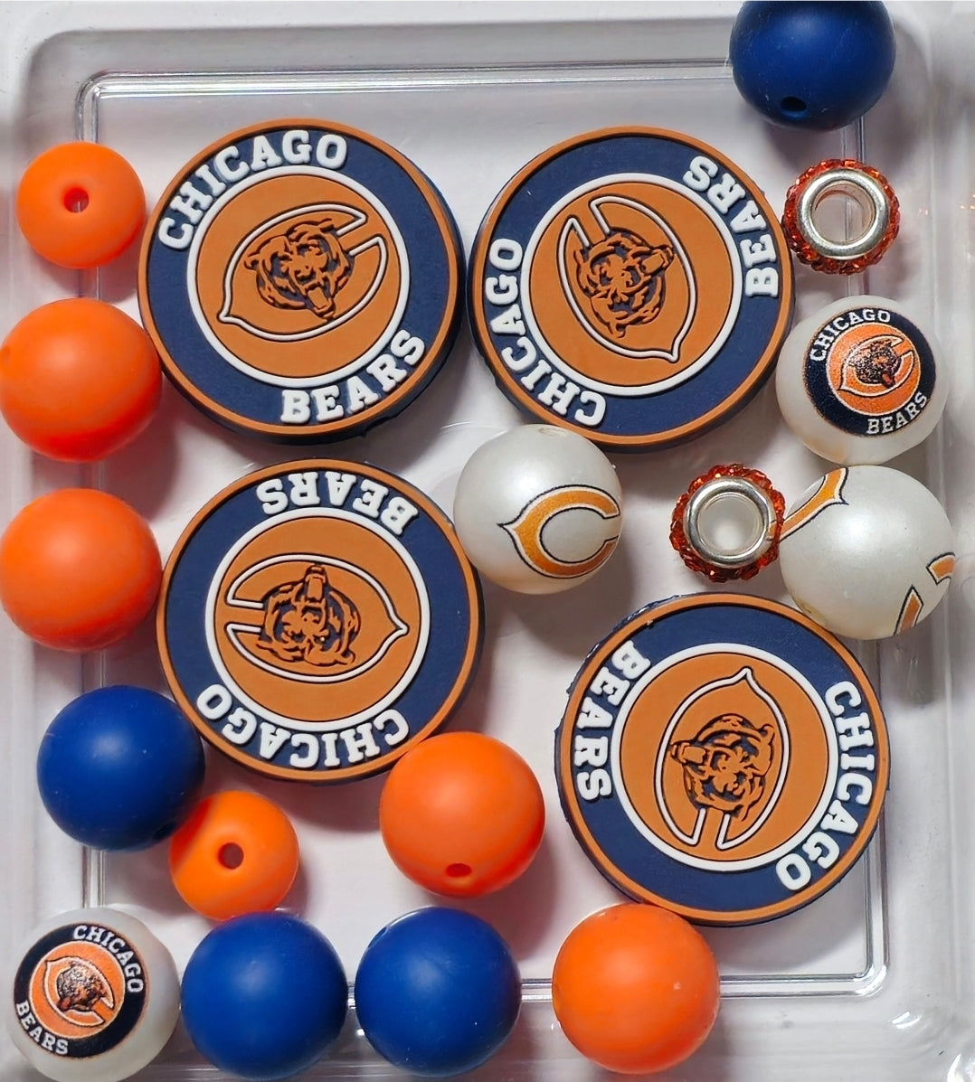 Football Bead Mixes With Focals & Acrylics Craft Supplies