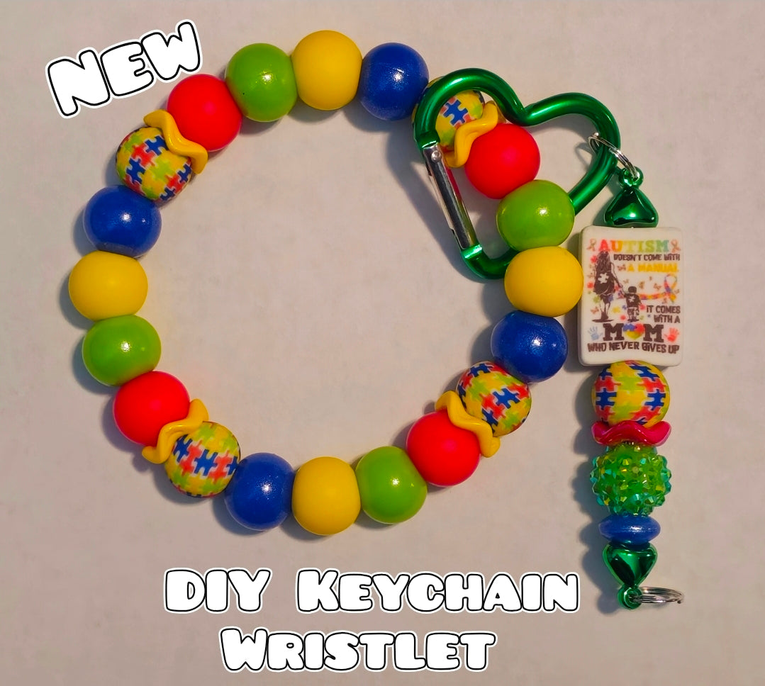 New 1 Count DIY Deluxe Beadable Wristlet Kit