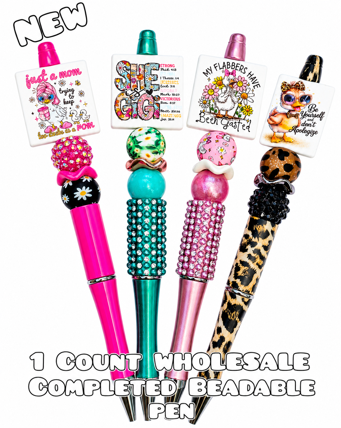 Wholesale 1 Count Beadable Pens
