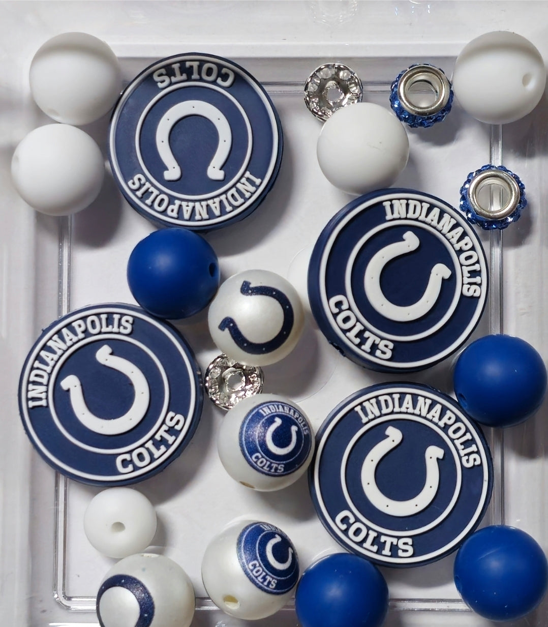 Football Bead Mixes With Focals & Acrylics Craft Supplies