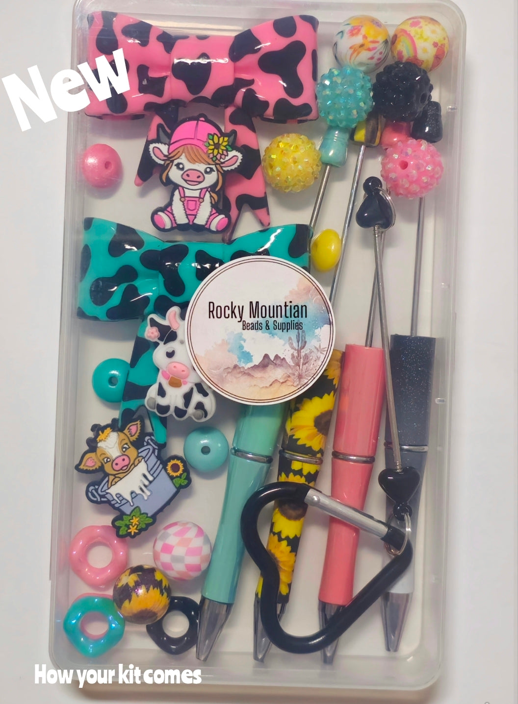 New Cows Bows Beabable kit Container INCLUDED Limited Edition Includes Container