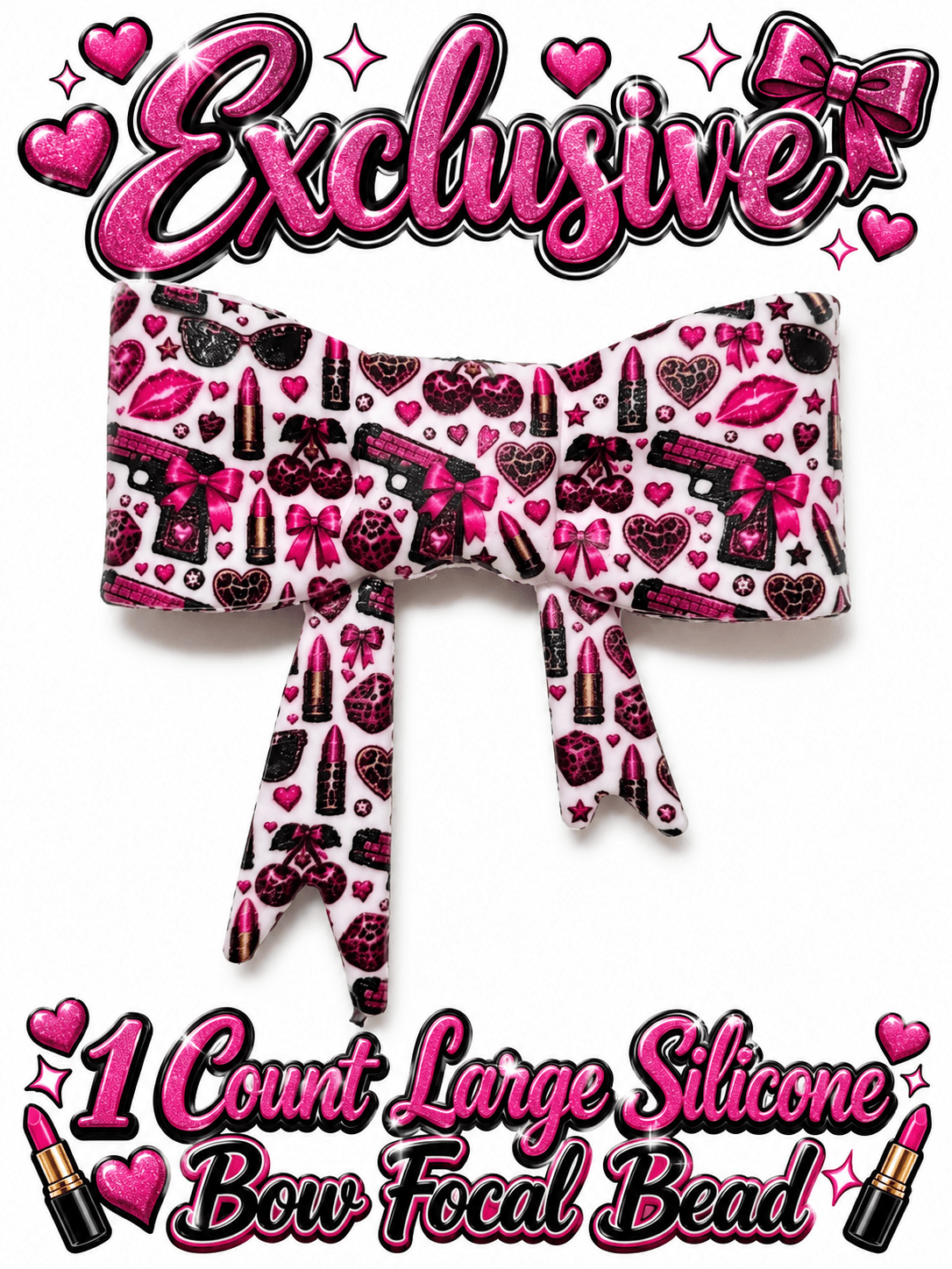 New Shop Exclusive 1 Count Large Silicone Bow Guns Locked loaded