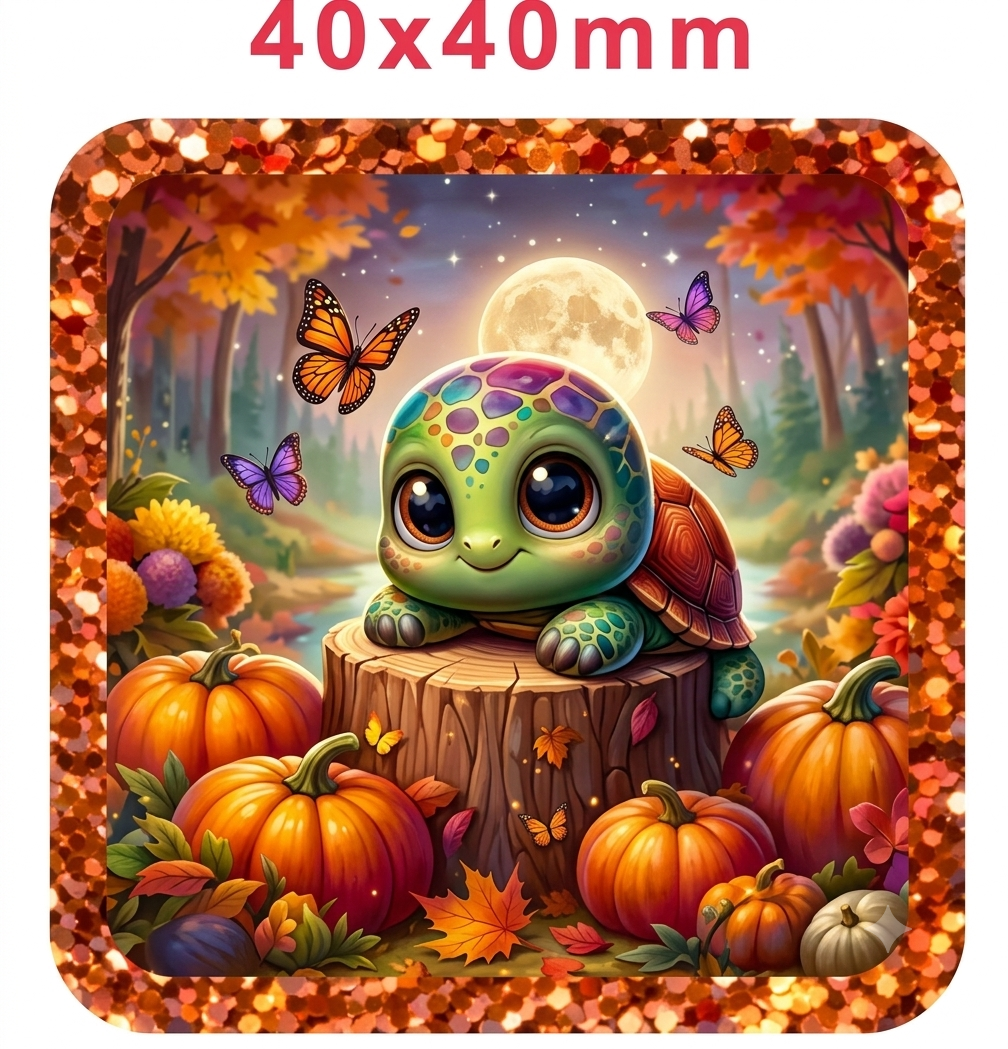 Glitter Acrylic Flatback- Acrylic Planer Resin Charm Halloween