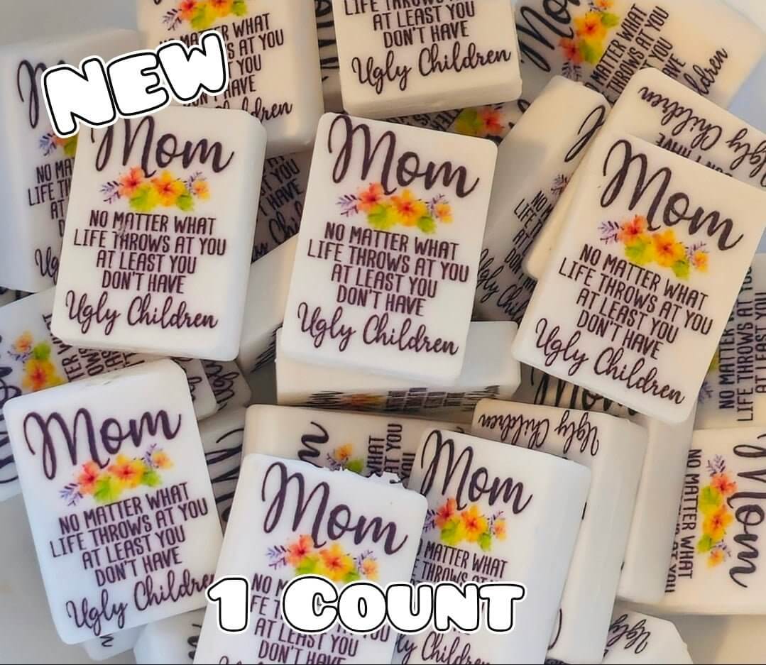 New 1 Count Focal Bead Mom Funny