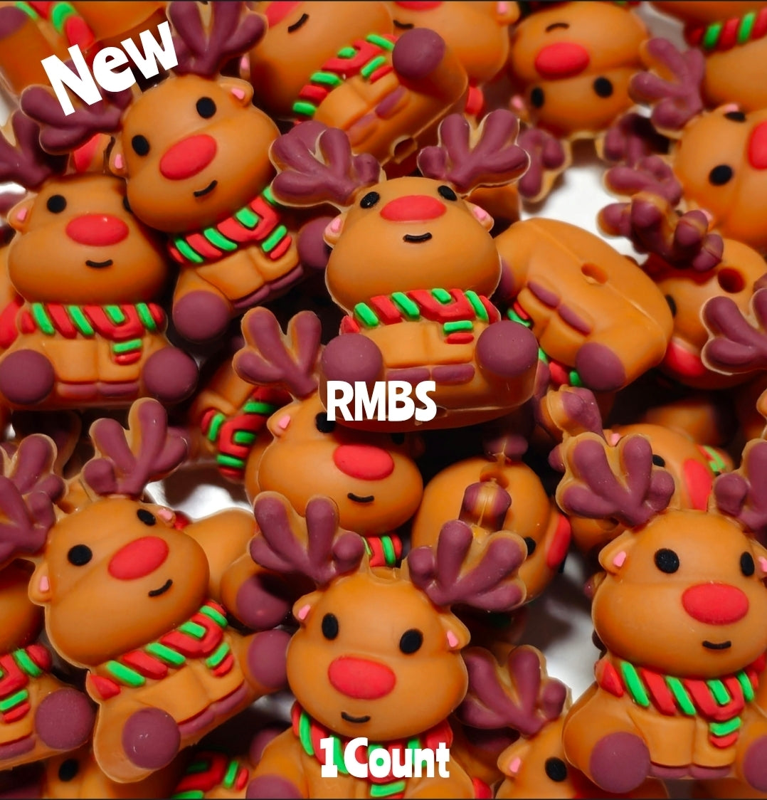 DIY Focal Bead 1 Count Craft Supplies Christmas Theme 3D Silicone Beads