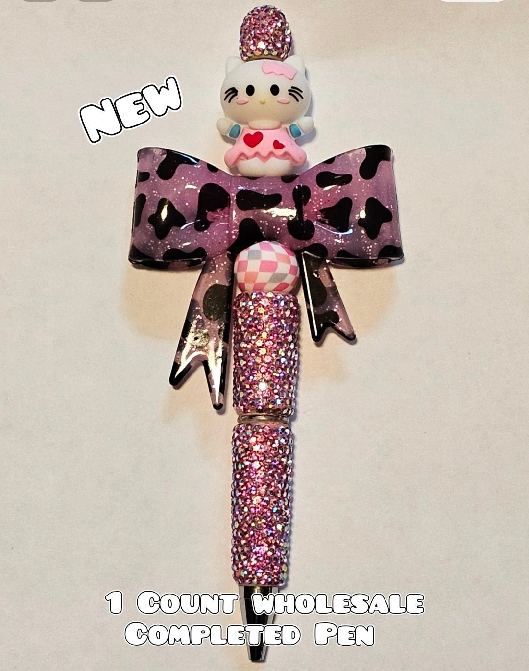 Wholesale 1 Count Beadable Pen Fancy Bling Hello Kitty