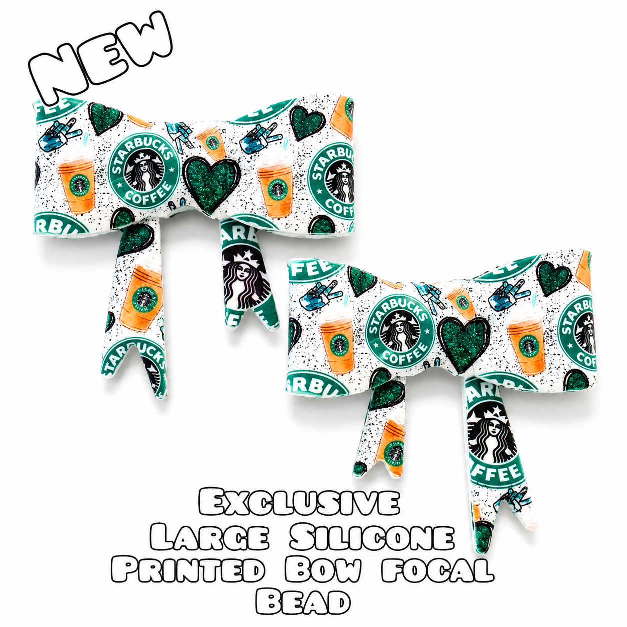 1 Count New Release Silicone Focal Bead Bow Exclusive
