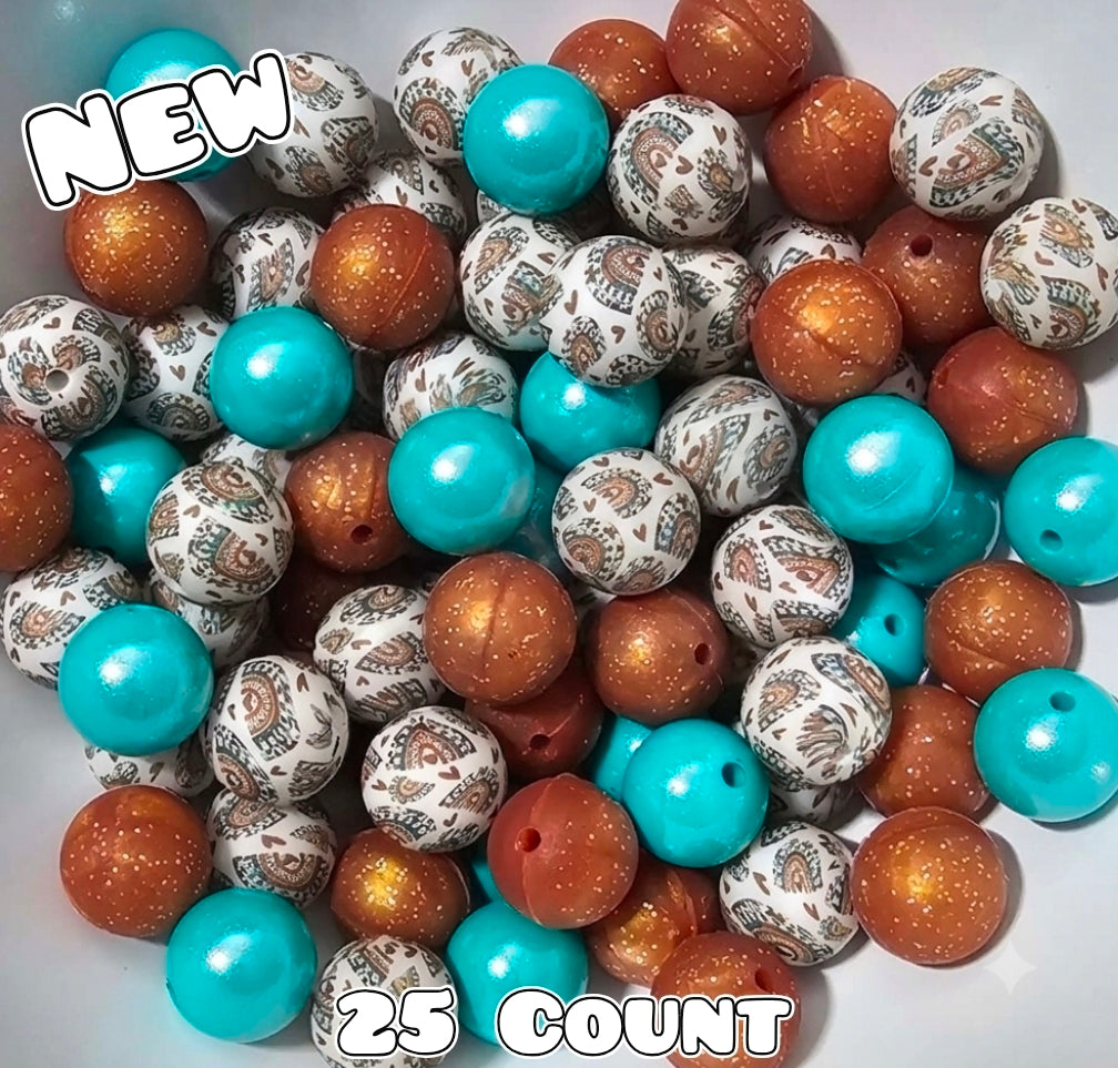 DIY Beads Mix Country Boho Rainbows 25 Count