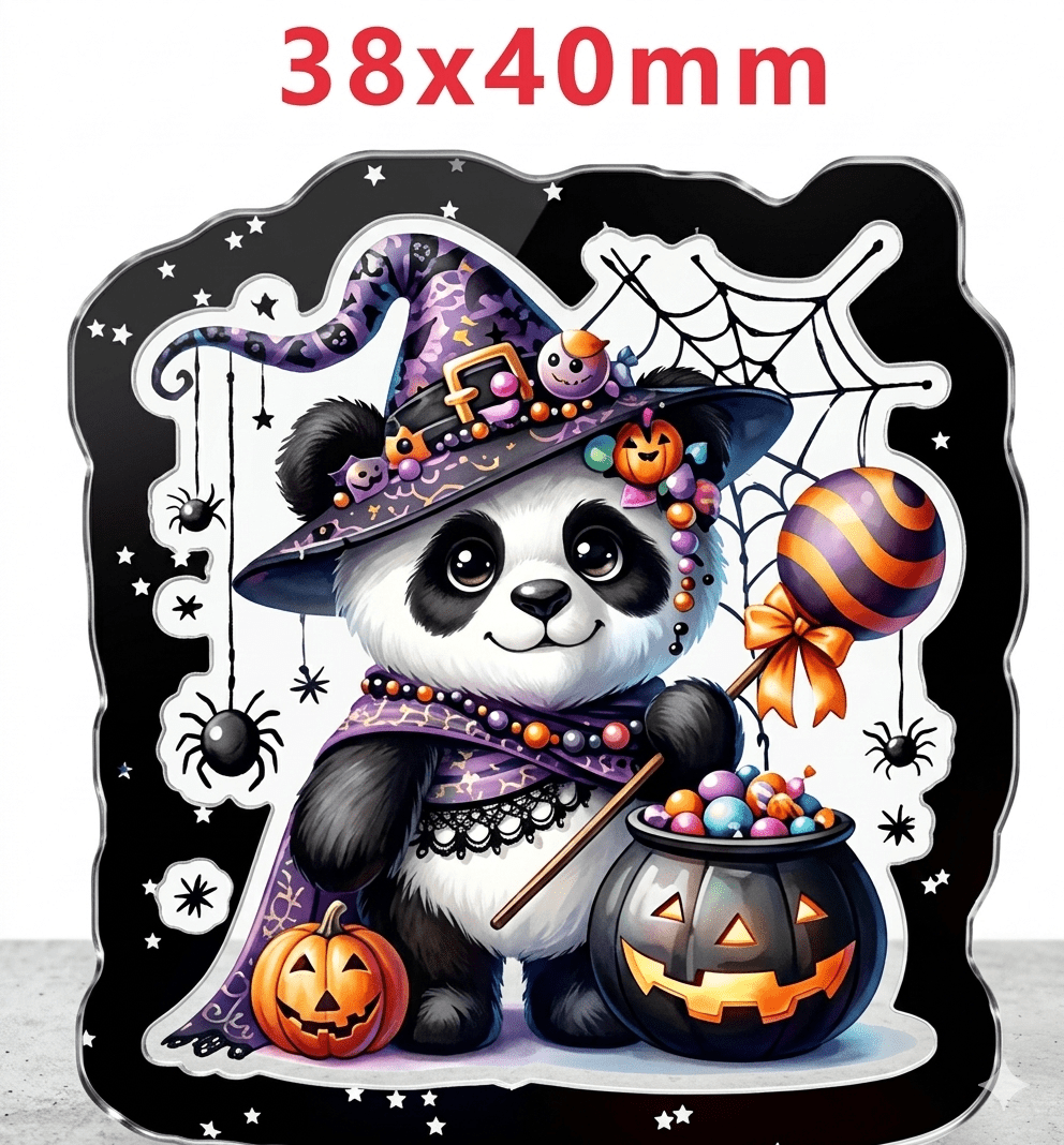 Glitter Acrylic Flatback- Acrylic Planer Resin Charm Halloween