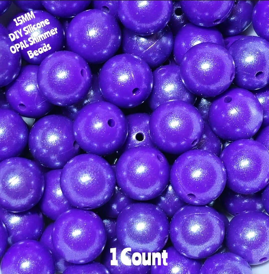 New 1 Count 15mm DIY Silicone Solid OPALS Deep Purple Craft Supplies & ACCESSORIES