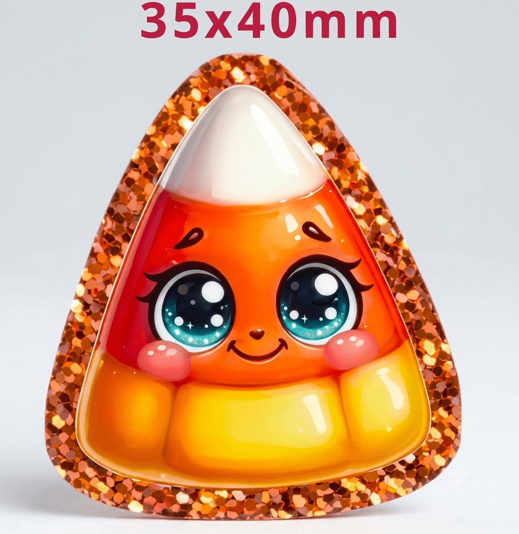 Glitter Acrylic Flatback- Acrylic Planer Resin Charm Halloween