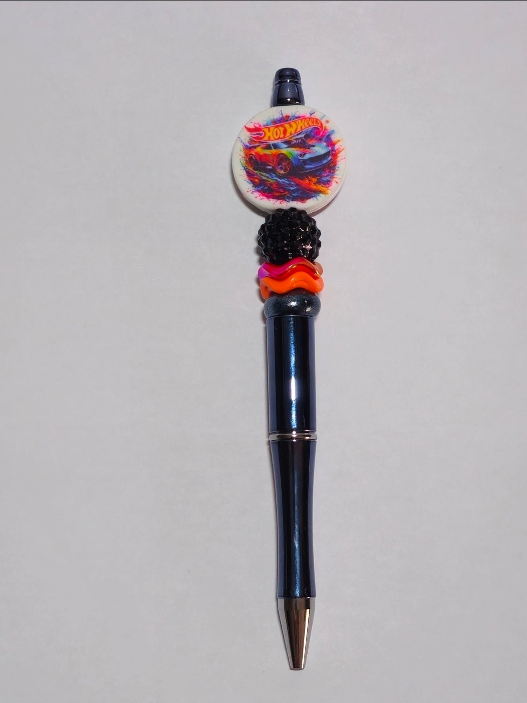 New 1 Count Focal Bead Hot Wheels. Pen is example bead only