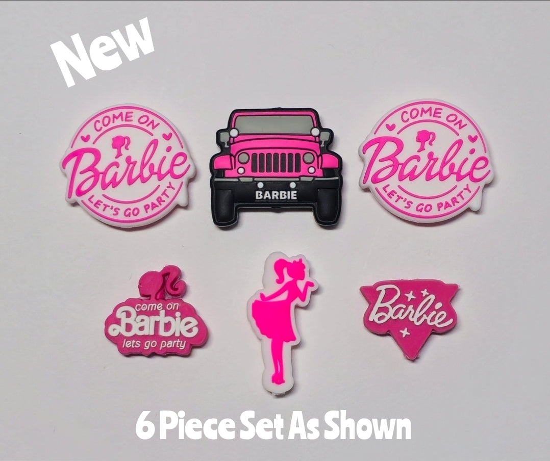 NEW Character DIY Focal Bead 6 Count Craft Supplies Barbie