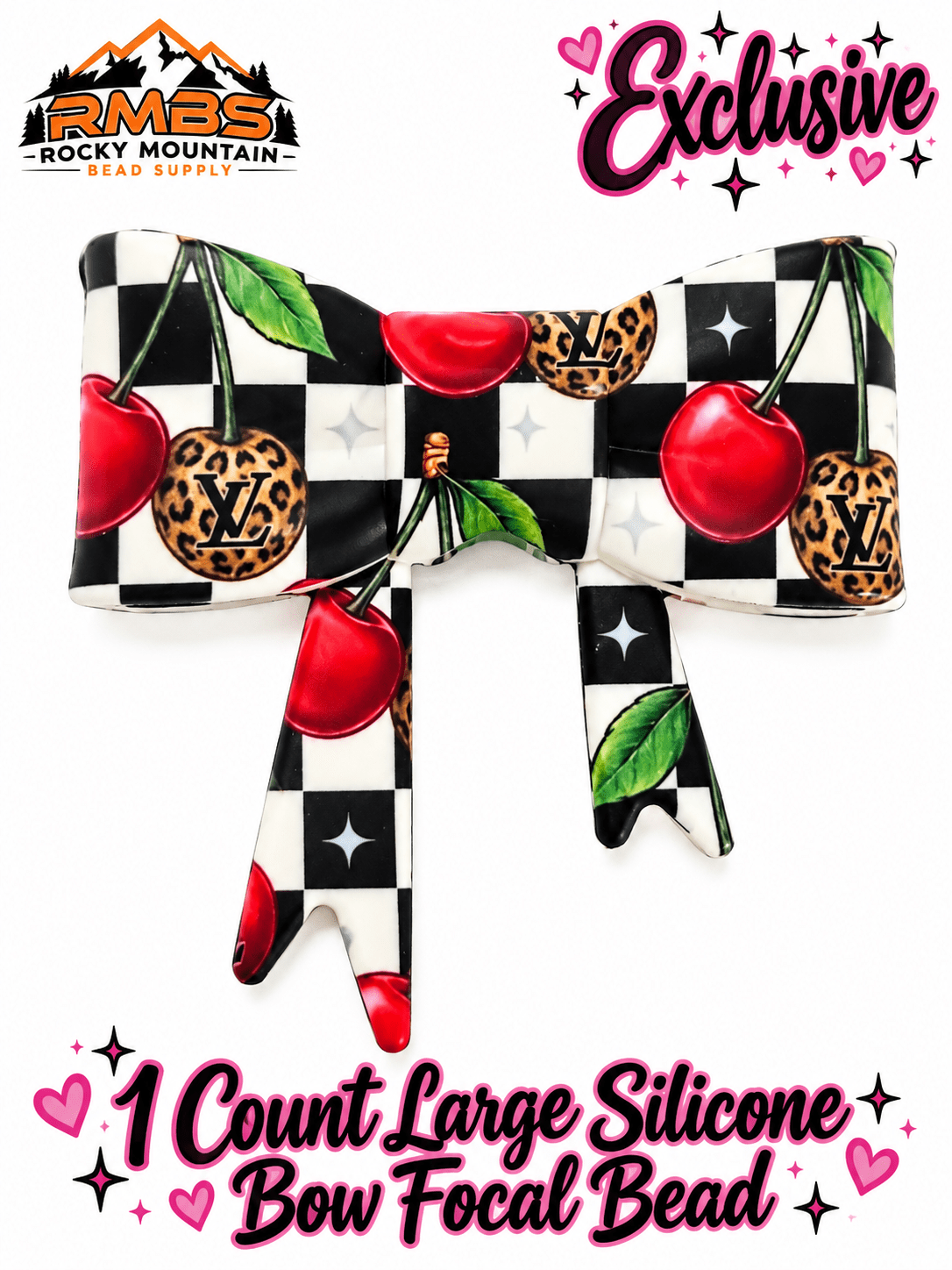 New Shop Exclusive 1 Count Large Silicone Bow LV