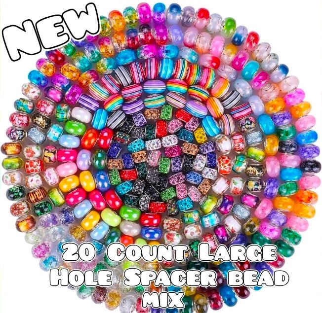20 Count Large Hole Spacer Bead Mix