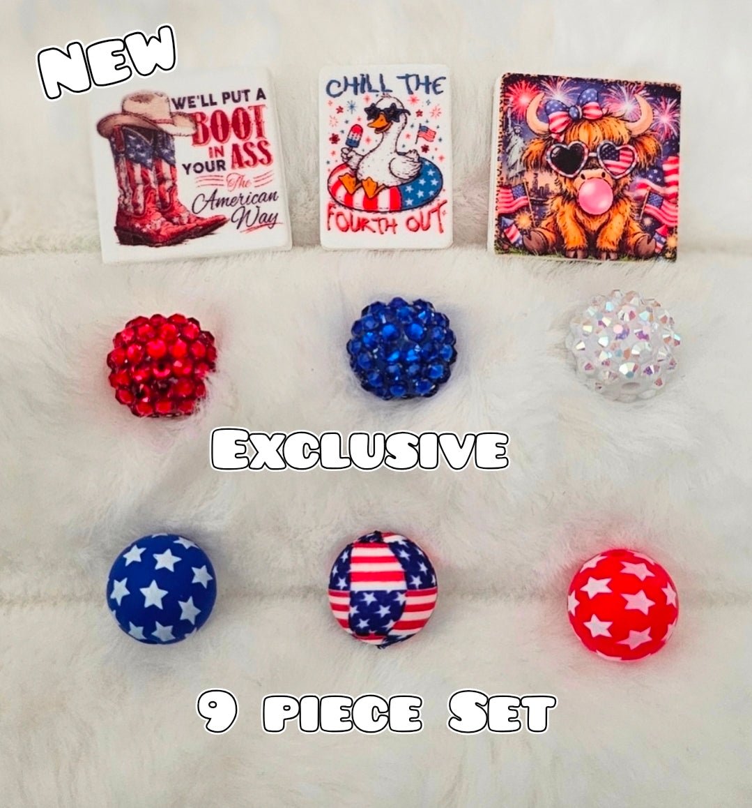 New 9 Count Focal Bead Set Exclusive Shop Made