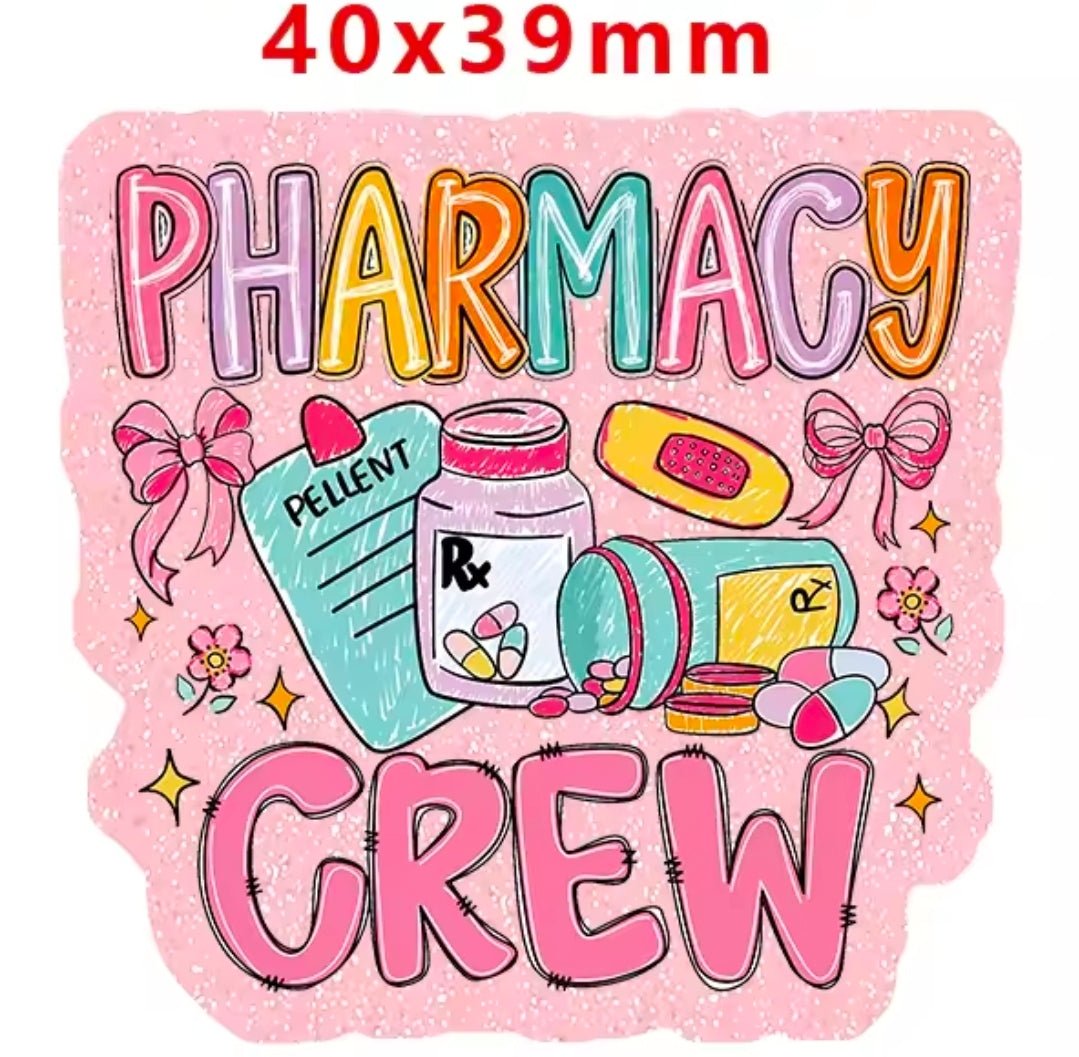 Glitter Acrylic Flatback- Acrylic Planer Resin Charm Medical
