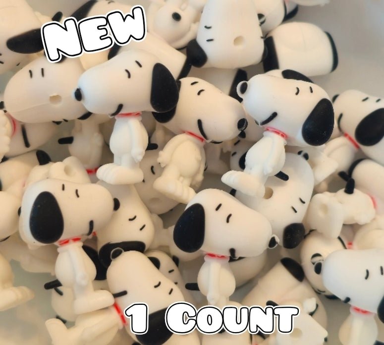 New 1 Count Focal Bead 3D Snoopy