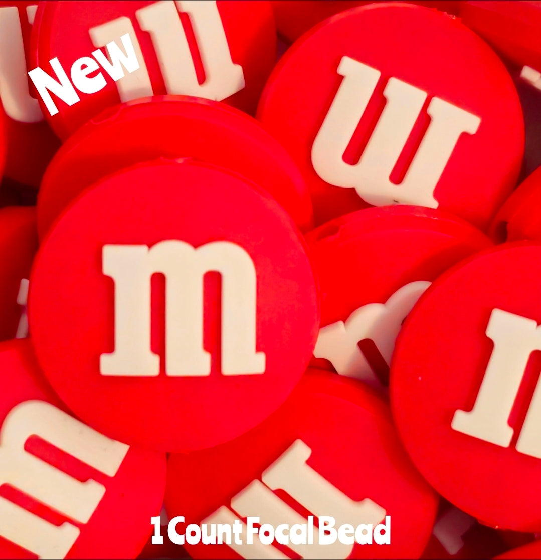 Clearance M&M Candy Focal Beads 1 Count DIY Bead Supplies