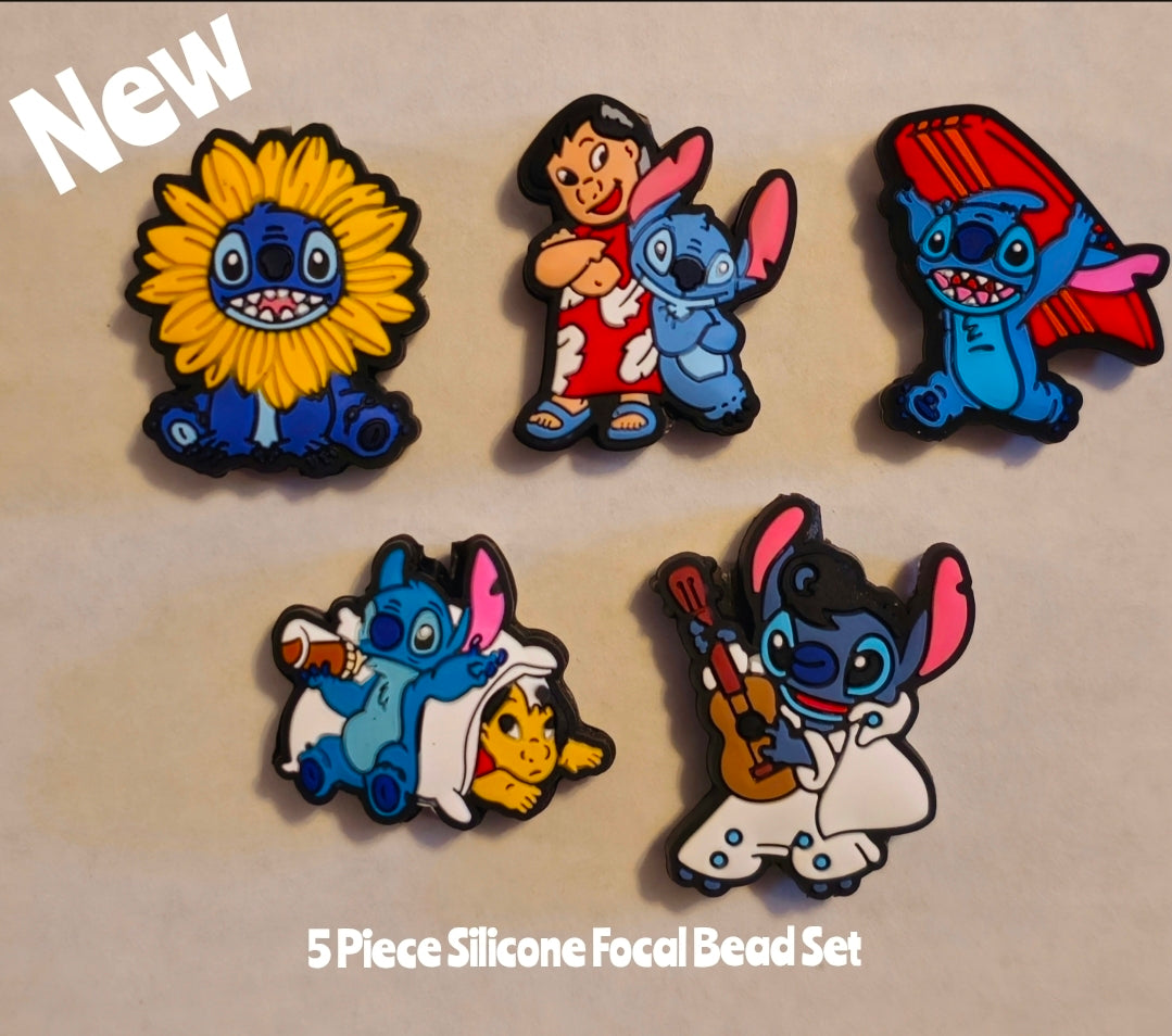 New Stitch Focal Beads 5 Count DIY Bead Supplies