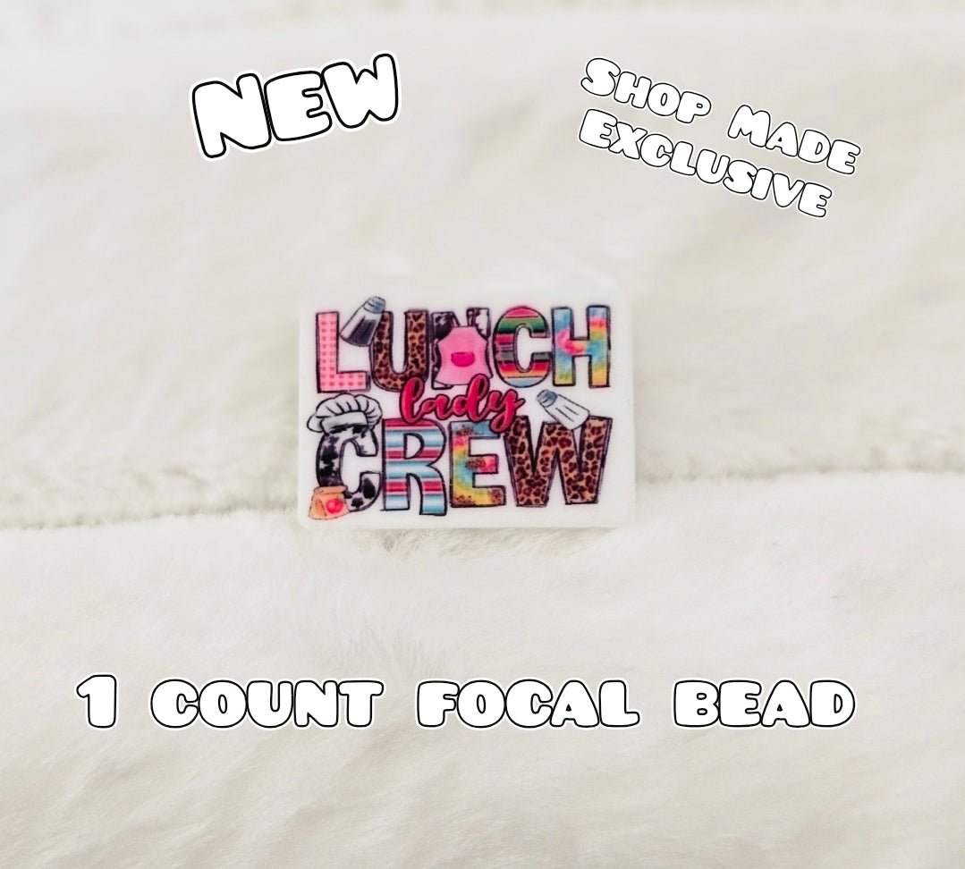 New 1 Count Focal Bead Exclusive Shop Made Lunch Crew