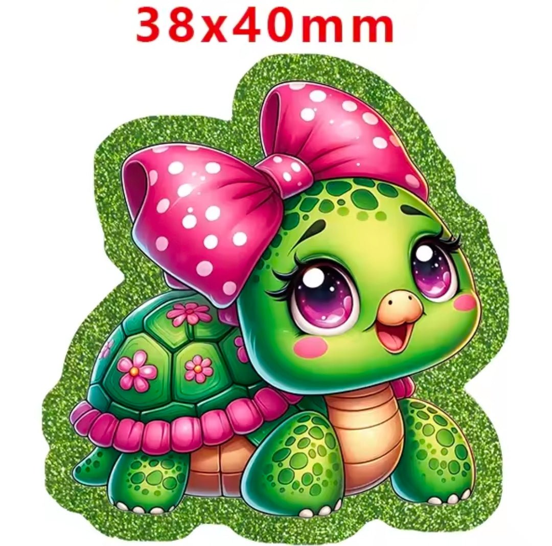 Glitter Acrylic Flatback- Acrylic Planer Resin Charm Animal Turtle