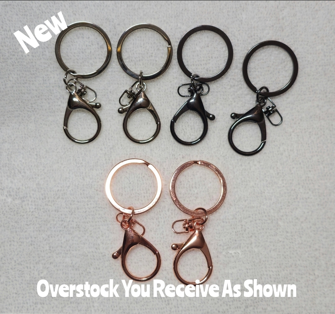 Overstock Clearance 6 Count Large Lobster Claw Keyrings Set