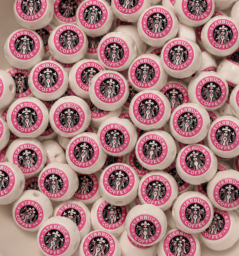 1 Count New Release Silicone Focal Bead Bow GLOSSY FINISH Exclusive 3 options Pink Starbucks