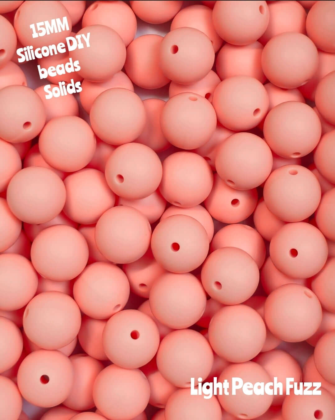 Sólidos de silicona DIY de 15 mm, 1 unidad, Melocotón Claro