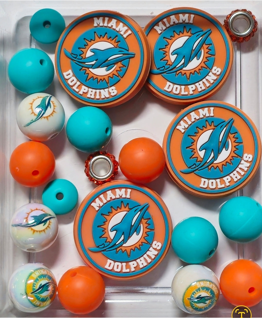 Football Bead Mixes With Focals & Acrylics Craft Supplies