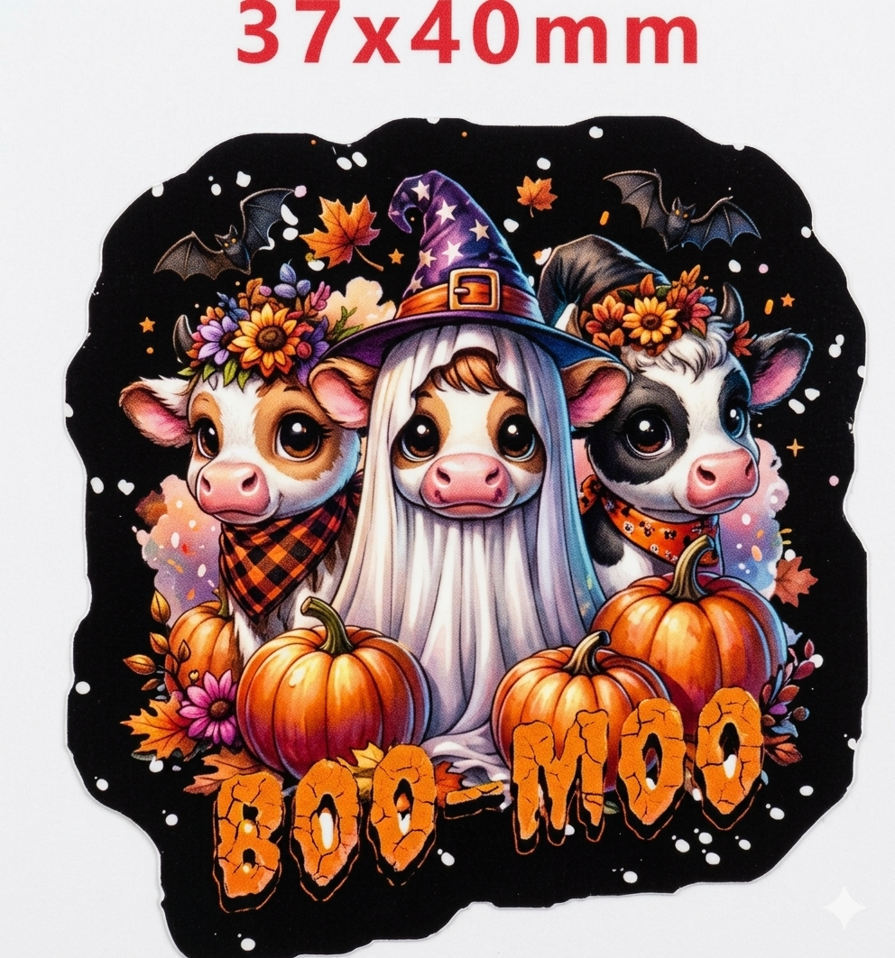 Glitter Acrylic Flatback- Acrylic Planer Resin Charm Halloween