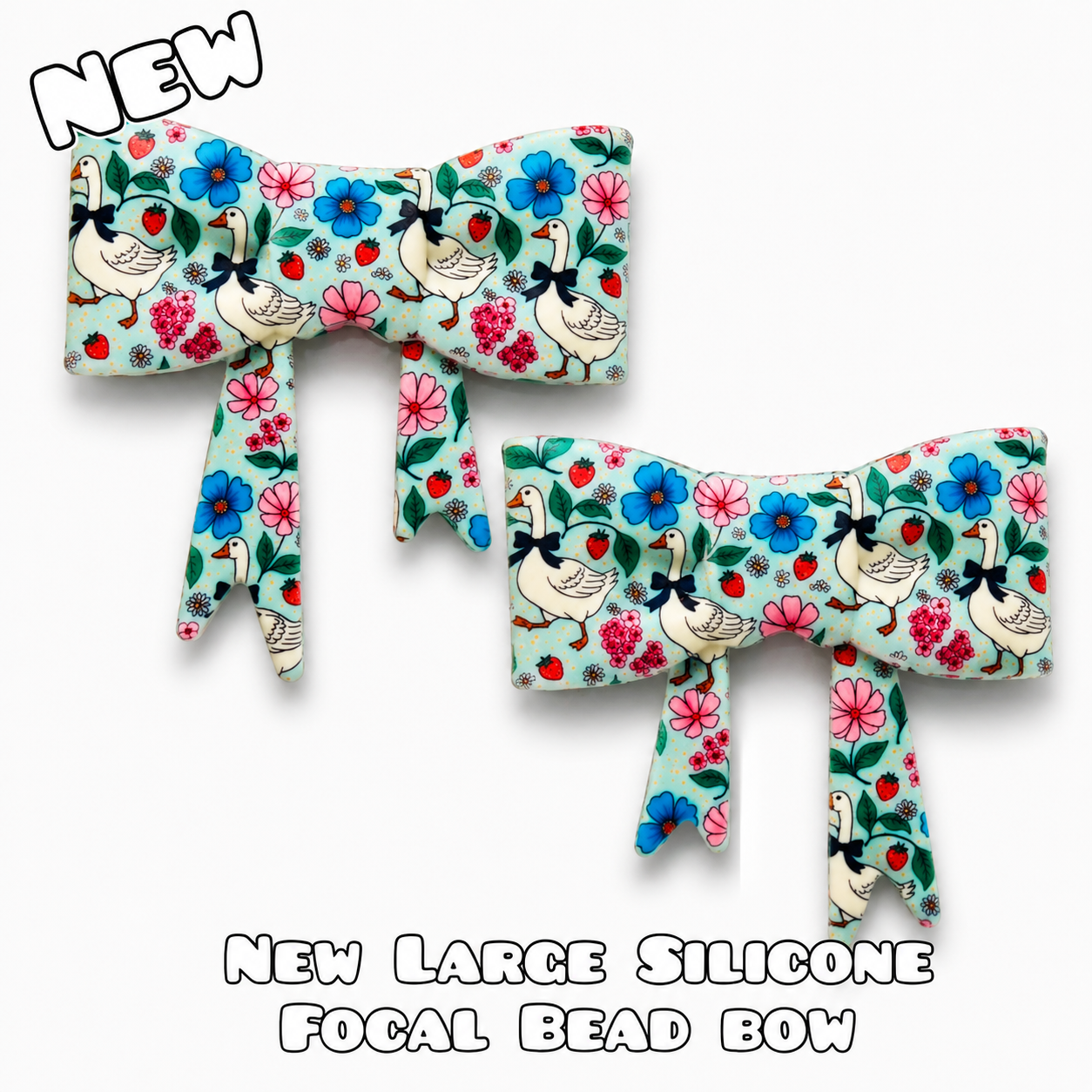 1 Count New Release Silicone Focal Bead Bow