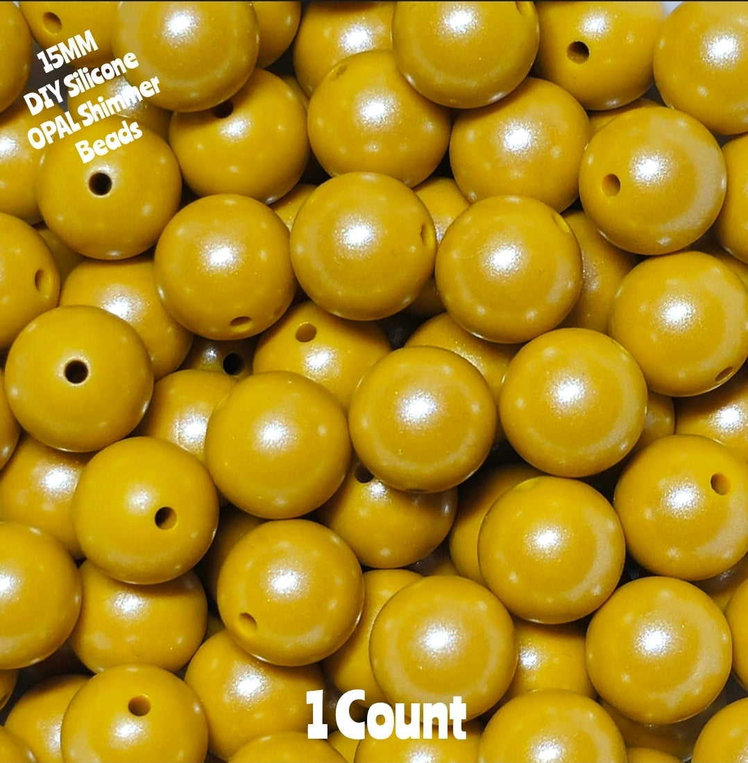 15mm DIY Silicone Solid OPALS Golden Honey Count Craft Supplies & ACCESSORIES