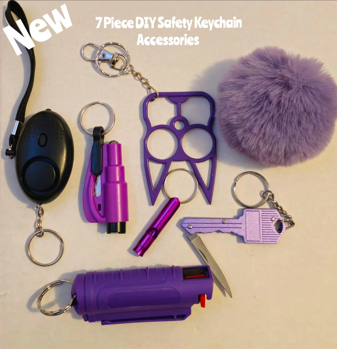 Closeout- 7 Piece Keychain Accessories Kit DIY You receive as shown