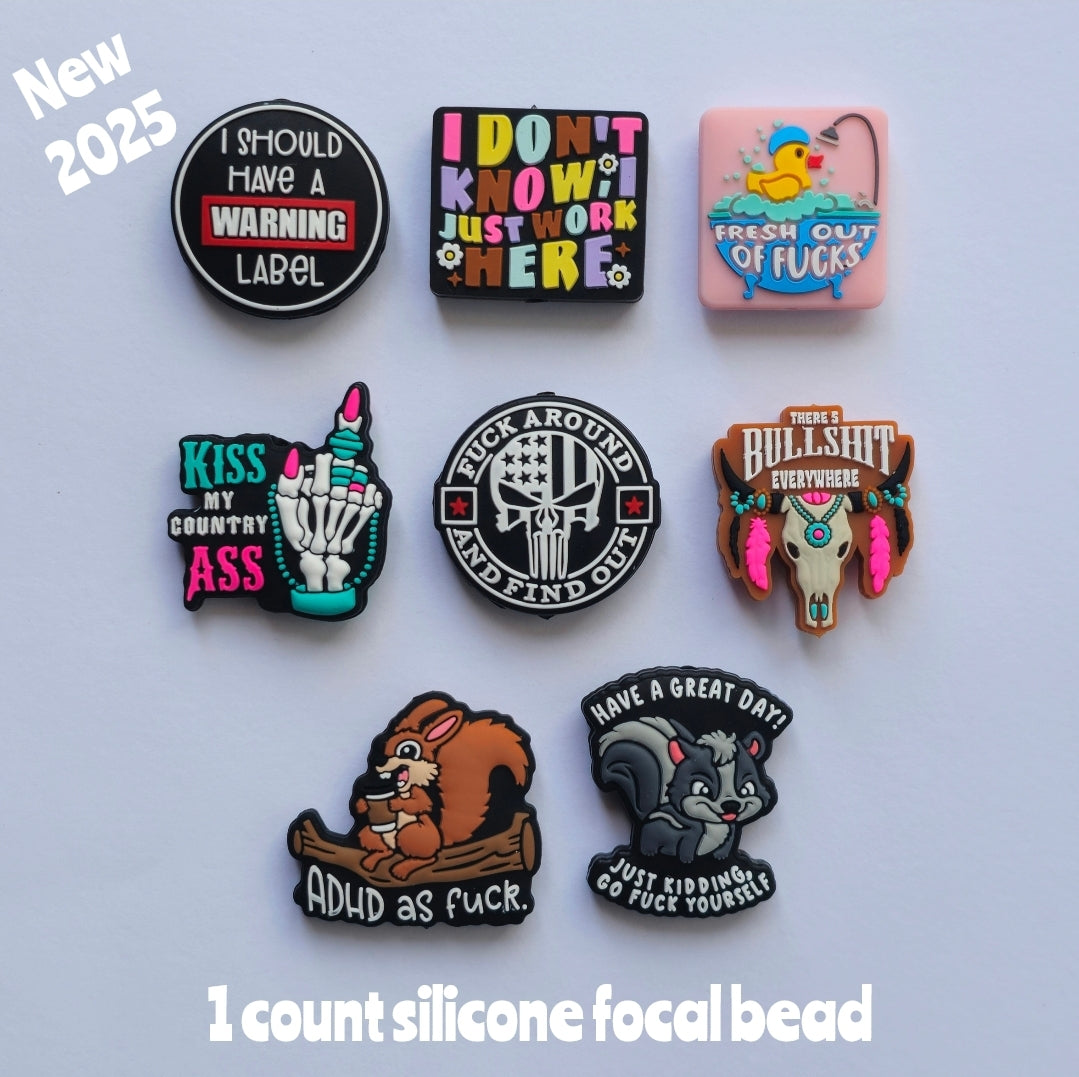 New DIY sassy 1 count focal bead CHARMS