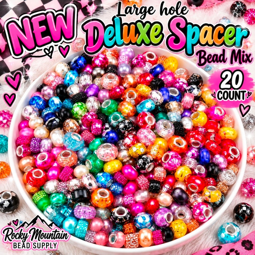 New colors 20 Count Large Hole 14mm Acrylic Spacer Beads Hand selected