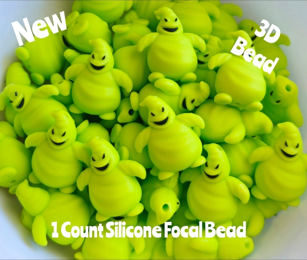New 3D Oggie Boogie Man Focal Beads 1 Count DIY Bead Supplies