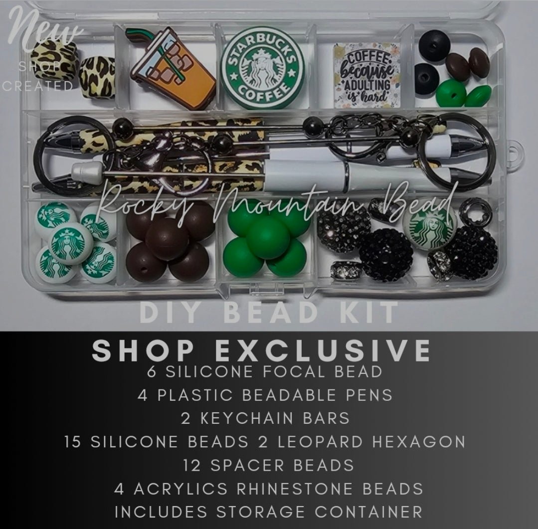 New Deluxe LARGE 6 Piece Beadable DIY Bead Kit Craft Kit